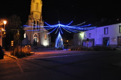 Guirlandes bleues et blanches