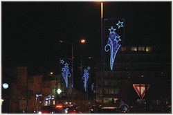 Dcor candlabre bleu